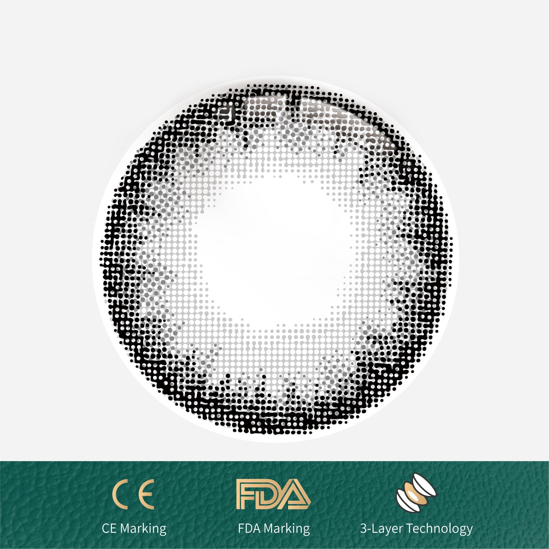 1Pcs FDA Certificate Eyes Beautiful Pupil Colorful Girl Cosplay Contact Lenses Gray(0-600°)